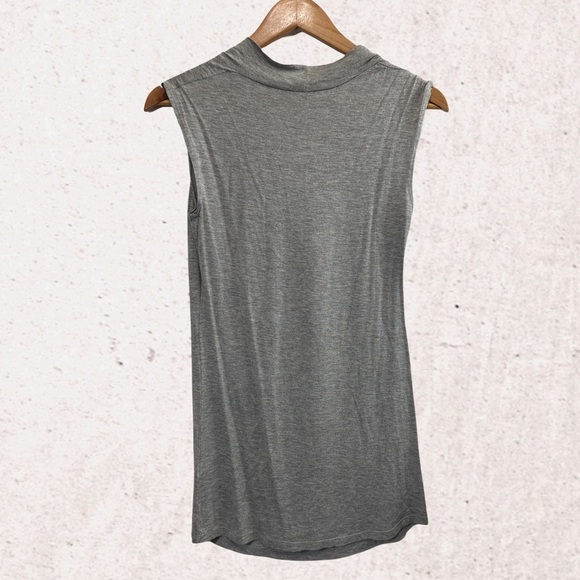 Mystree Gray Draped Tank Top - Picture 2 of 4